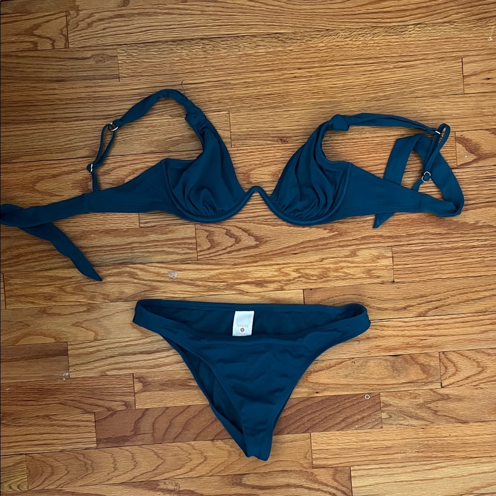 Shade & Shore Teal Two-Piece Bikini